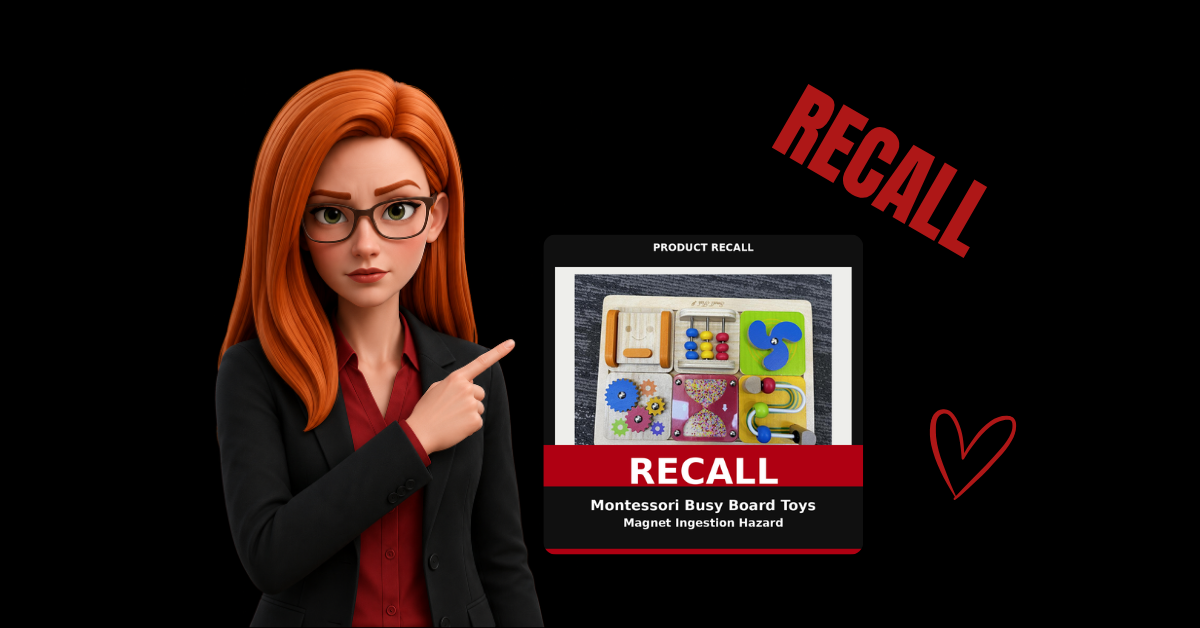 Montessori Busy Board Toys Recalled