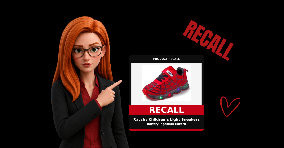 Raychy Children’s Light Sneakers Recalled